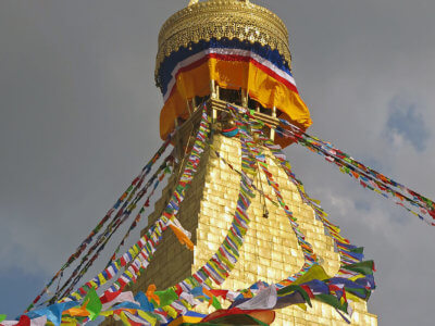 Mera Peak a Ampulapcha Pass 2018 / Dva dni v Kathmandu vždy věnujeme památkám. Stojí to za to. Budhanát. 3 roky po zemětřesení nepoznáte, že se něco stalo.