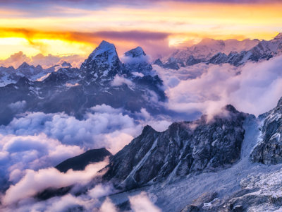 Ama Dablam 2019 / večerní světlo z C1 - foto 